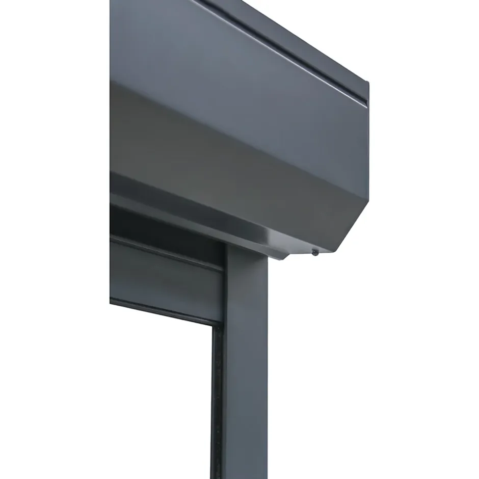 Volet roulant aluminium anthracite - ouverture motorisée - - l.120 x H.135 cm-Fortia New