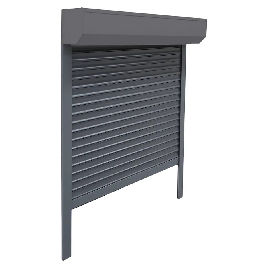 Fortia Volet roulant aluminium anthracite - ouverture motorisée - - l.180 x H.215 cm