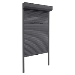 Volet roulant aluminium anthracite - ouverture manuelle - - l.100 x H.220 cm-Fortia Clearance