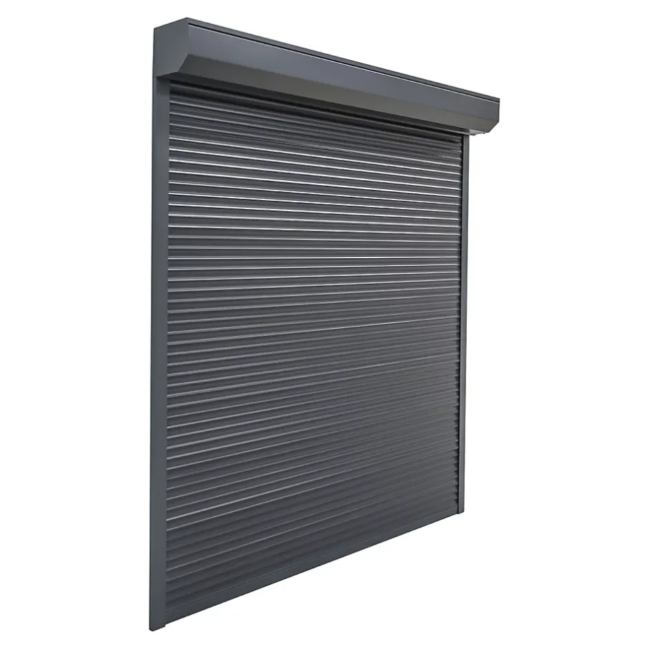 Fortia Volet roulant aluminium anthracite - ouverture motorisée - - l.120 x H.125 cm