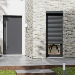 Fortia Volet roulant aluminium anthracite - ouverture motorisée - - l.120 x H.215 cm