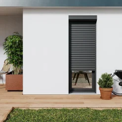 Fortia Volet roulant aluminium anthracite - ouverture motorisée - - l.80 x H.215 cm