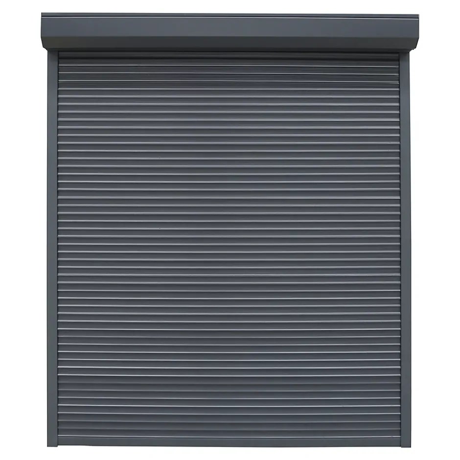 Volet roulant aluminium anthracite - ouverture motorisée - - l.120 x H.145 cm-Fortia Hot