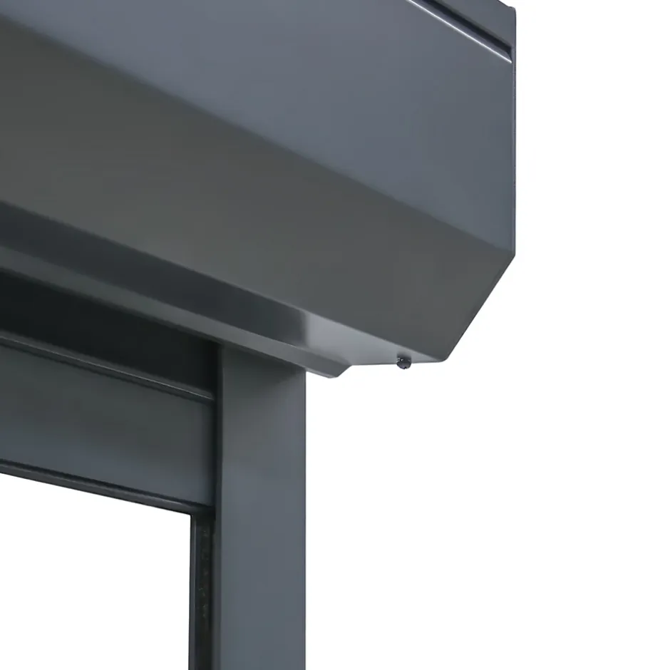 Volet roulant aluminium anthracite - ouverture motorisée - - l.120 x H.145 cm-Fortia Hot