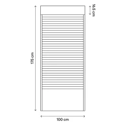 Fortia Volet roulant aluminium anthracite - ouverture motorisée - - l.100 x H.175 cm