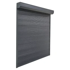 Volet roulant aluminium anthracite - ouverture motorisée - - l.90 x H.155 cm-Fortia Hot