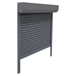 Volet roulant aluminium anthracite - ouverture motorisée - - l.90 x H.155 cm-Fortia Hot