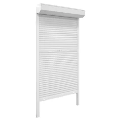 Fortia Volet roulant aluminium blanc - ouverture manuelle - - l.100 x H.220 cm