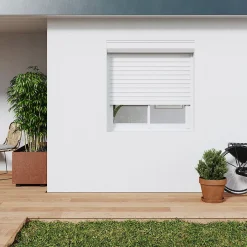 Fortia Volet roulant aluminium blanc - ouverture motorisée - - l.100 x H.175 cm