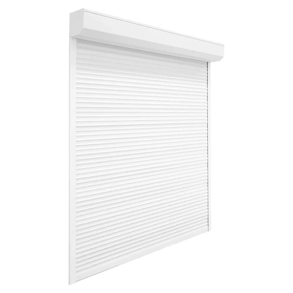 Fortia Volet roulant aluminium blanc - ouverture motorisée - - l.240 x H.215 cm
