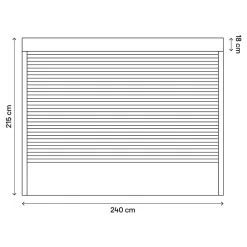 Fortia Volet roulant aluminium blanc - ouverture motorisée - - l.240 x H.215 cm