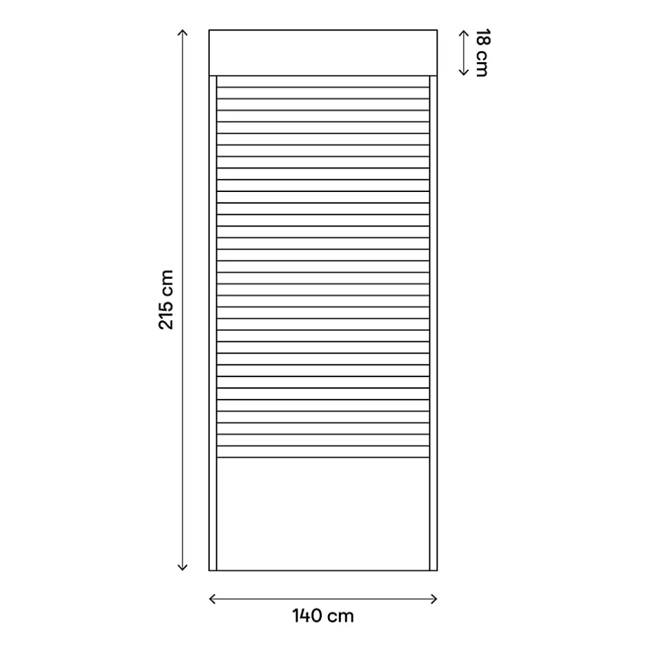 Volet roulant aluminium blanc - ouverture motorisée - - l.140 x H.215 cm-Fortia