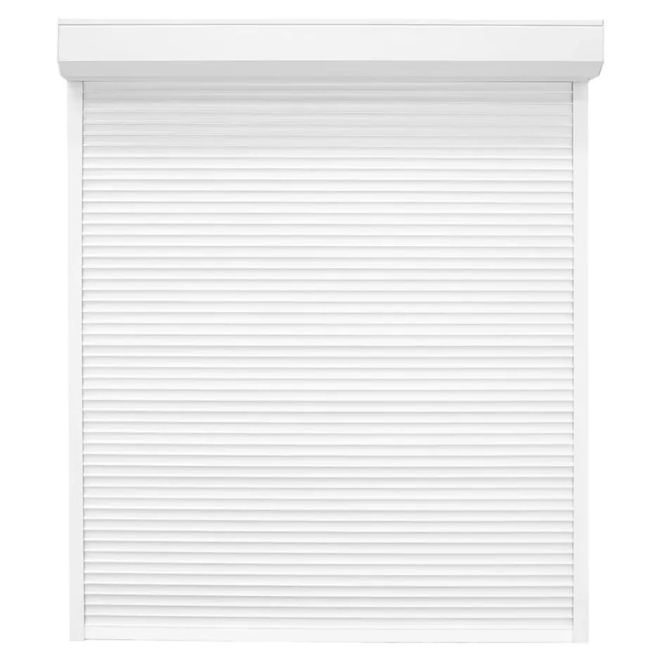 Volet roulant aluminium blanc - ouverture motorisée - - l.100 x H.165 cm-Fortia Online