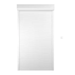 France Combi Volet roulant électrique en aluminium L. 120 x H. 215 cm blanc