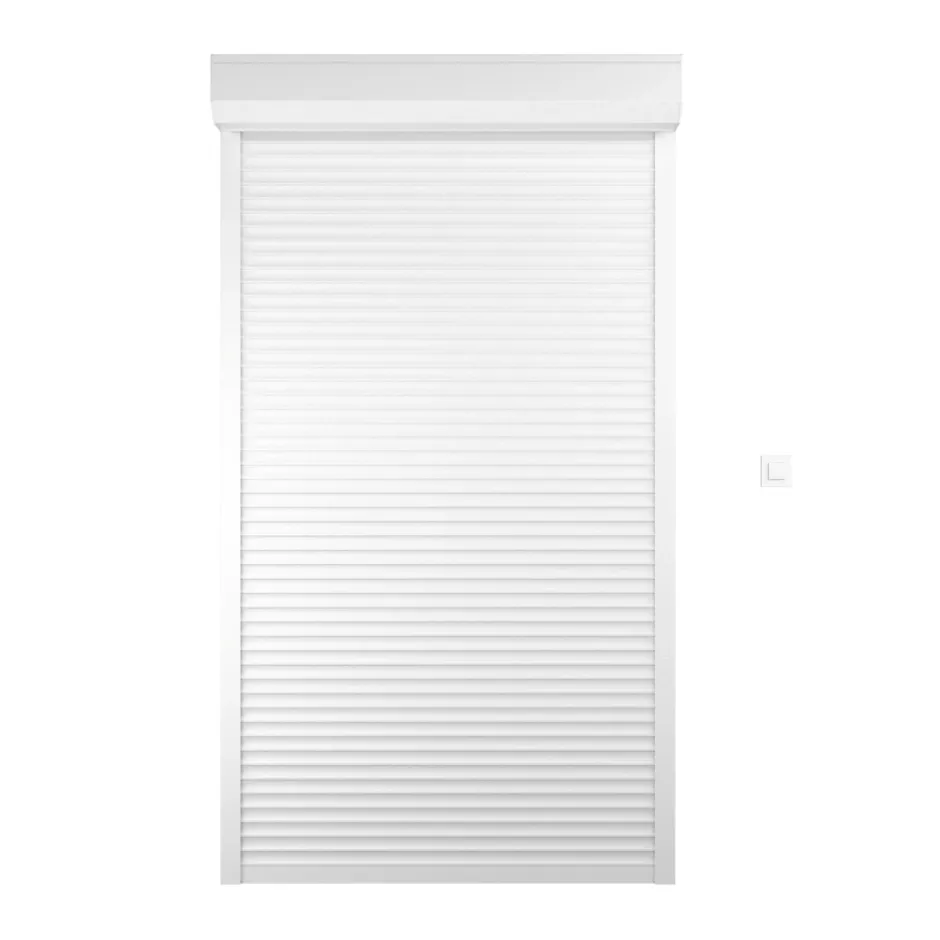 France Combi Volet roulant électrique en aluminium L. 120 x H. 215 cm blanc