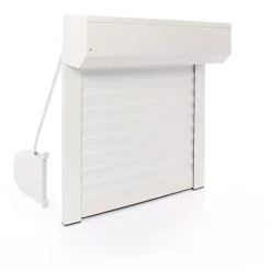 Volet Roulant Manuel à Sangle - Alu Blanc - L80 x H100 cm - Manoeuvre manuelle - Recoupable-Avosdim Online