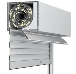 3 in 1 Volet roulant motorisé D-ROLL-50 RAL 9016 S&SO RS100 Radio (L.: 2000 mm x H.: 2000 mm)