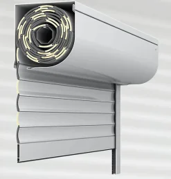 3 in 1 Volet roulant motorisé STANDART ROUND RAL 9016 S&SO RS100 Radio (L.: 1000 mm x H.: 1000 mm)