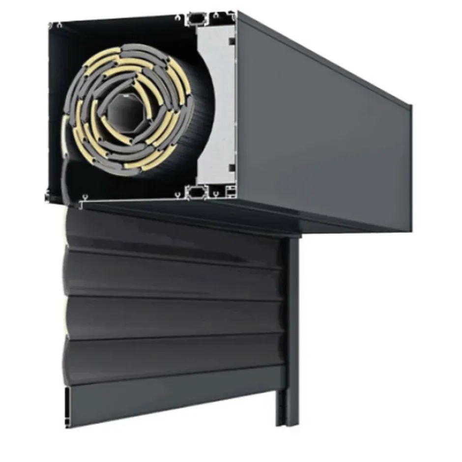 3 in 1 Volet roulant motorisé THERMO CONFORT-50 RAL 7016 S&SO RS100 Radio (L.: 1800 mm x H.: 2150 mm)