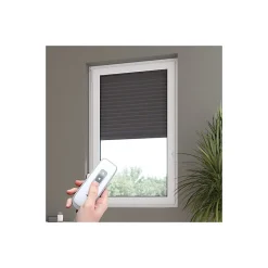 Volet roulant radio-télécommandé alu H 110 cm x L 100 cm gris-Volet-Moustiquaire New