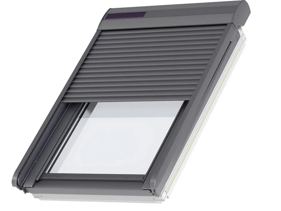 Volet roulant rigide pour fenêtre de toit, gris anthracite, à énergie solaire, l.134 x H.98 cm, SSL UK04 0000S-Velux