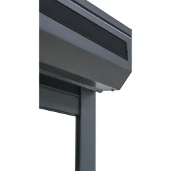 Volet roulant solaire aluminium anthracite - ouverture motorisée - - l.240 x H.215 cm-Fortia Online