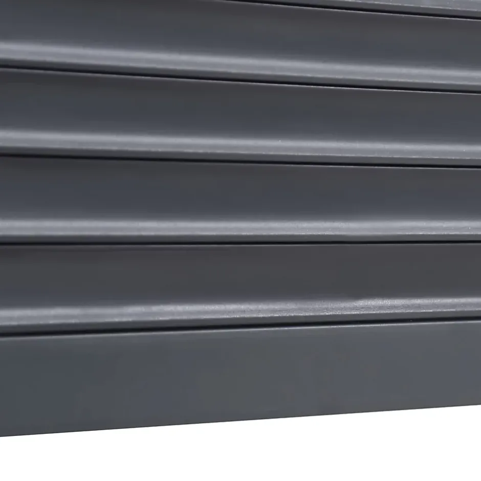 Volet roulant solaire aluminium anthracite - ouverture motorisée - - l.240 x H.215 cm-Fortia Online