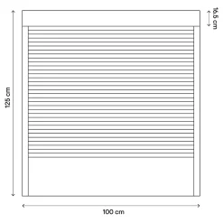 Volet roulant solaire aluminium anthracite - ouverture motorisée - - l.100 x H.125 cm-Fortia Sale