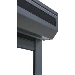 Volet roulant solaire aluminium anthracite - ouverture motorisée - - l.100 x H.125 cm-Fortia Sale