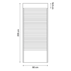 Volet roulant solaire aluminium blanc - ouverture motorisée - - l.80 x H.205 cm-Fortia Best