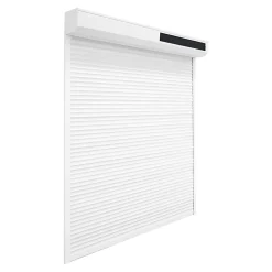 Volet roulant solaire aluminium blanc - ouverture motorisée - - l.120 x H.125 cm-Fortia Best