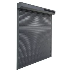 Fortia Volet roulant solaire aluminium anthracite - ouverture motorisée - - l.180 x H.215 cm