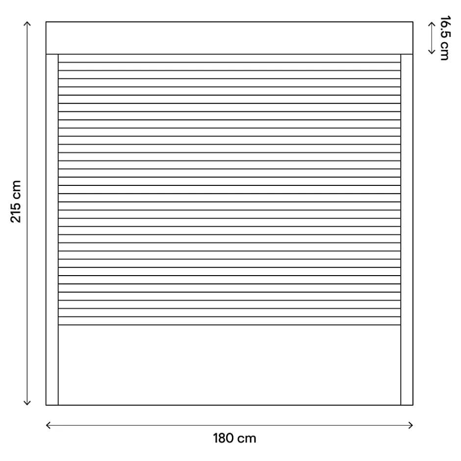 Fortia Volet roulant solaire aluminium anthracite - ouverture motorisée - - l.180 x H.215 cm