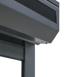 Fortia Volet roulant solaire aluminium anthracite - ouverture motorisée - - l.80 x H.205 cm