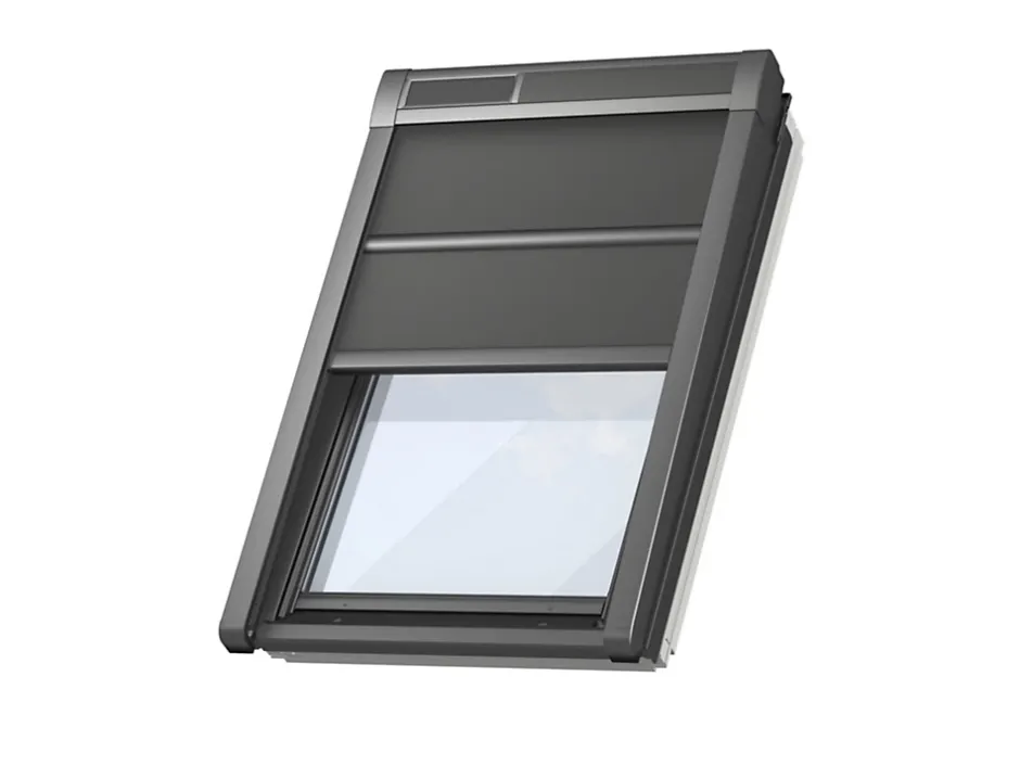 Velux Volet roulant souple pour fenêtre de toit, gris anthracite, à énergie solaire, l.55 x H.78 cm, SSS CK02 0000S
