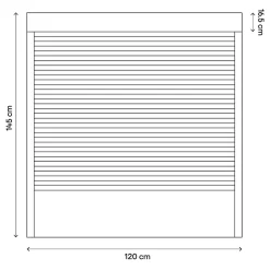 Volet roulant uPVC blanc - ouverture manuelle par sangle - - l.120 x H.145 cm-Fortia Discount