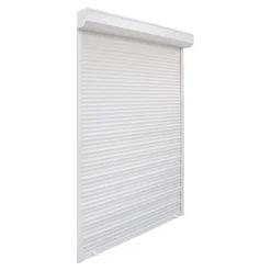 Volet roulant uPVC blanc - ouverture manuelle par sangle - - l.80 x H.205 cm-Fortia Discount