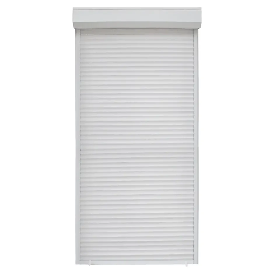 Volet roulant uPVC blanc - ouverture manuelle par sangle - - l.80 x H.205 cm-Fortia Discount
