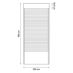 Volet roulant uPVC blanc - ouverture manuelle par sangle - - l.100 x H.155 cm-Fortia