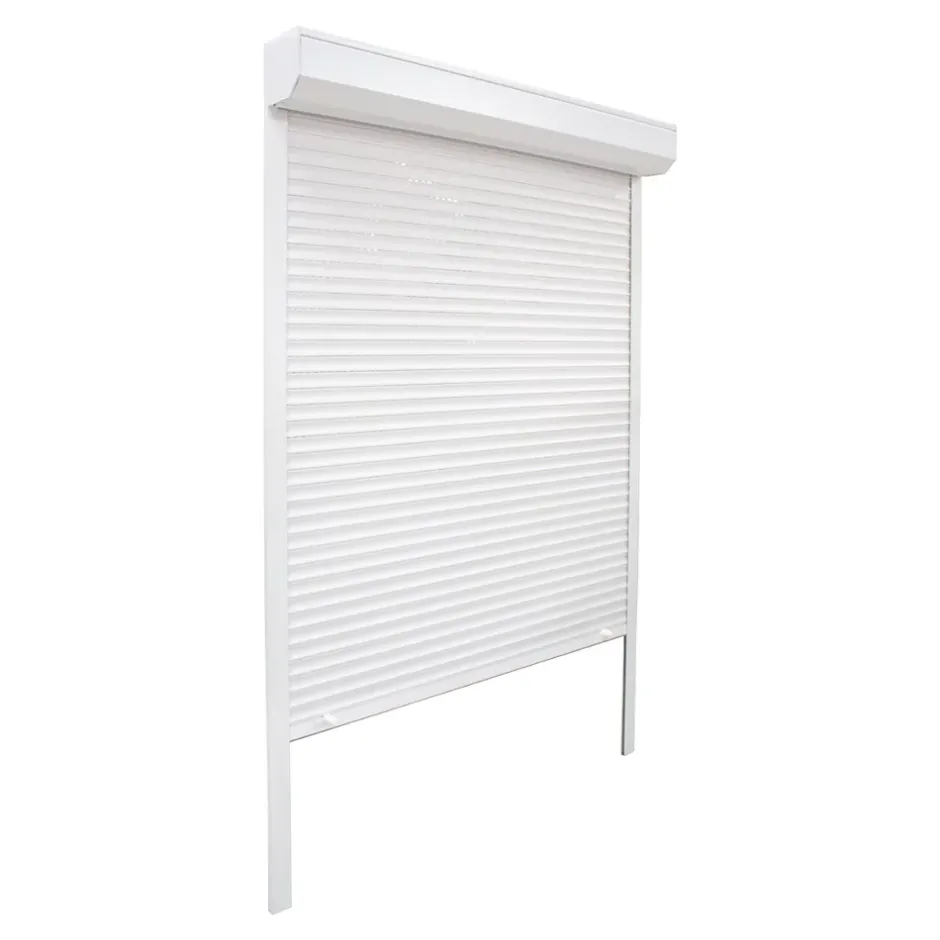 Volet roulant uPVC blanc - ouverture manuelle par sangle - - l.80 x H.215 cm-Fortia Discount