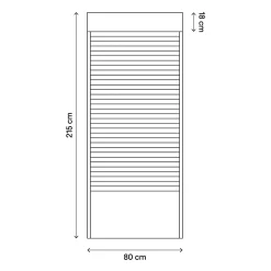 Volet roulant uPVC blanc - ouverture manuelle par sangle - - l.80 x H.215 cm-Fortia Discount