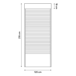 Fortia Volet roulant uPVC blanc - ouverture manuelle par sangle - - l.120 x H.215 cm
