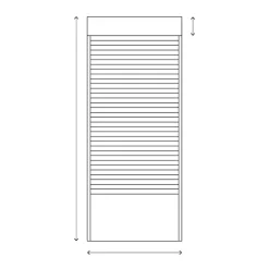 Volet roulant uPVC blanc - ouverture manuelle par sangle - - l.100 x H.215 cm-Fortia Outlet