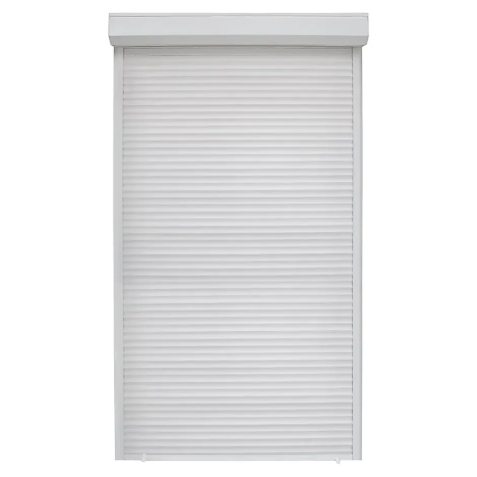 Volet roulant uPVC blanc - ouverture manuelle par sangle - - l.100 x H.215 cm-Fortia Outlet