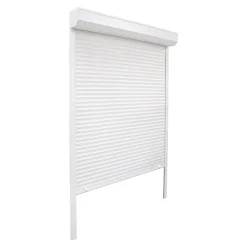 Volet roulant uPVC blanc - ouverture manuelle par sangle - - l.100 x H.215 cm-Fortia Outlet