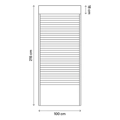 Volet roulant uPVC blanc - ouverture manuelle par sangle - - l.100 x H.215 cm-Fortia Outlet