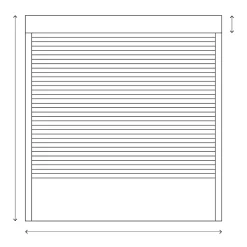 Volet roulant uPVC blanc - ouverture manuelle par sangle - - l.120 x H.135 cm-Fortia Outlet