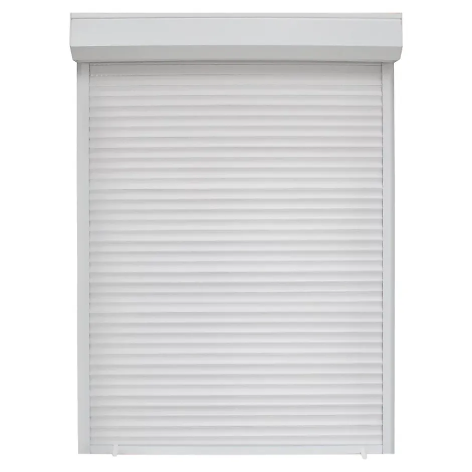 Volet roulant uPVC blanc - ouverture manuelle par sangle - - l.100 x H.165 cm-Fortia New