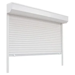 Volet roulant uPVC blanc - ouverture manuelle par sangle - - l.100 x H.115 cm-Fortia Clearance