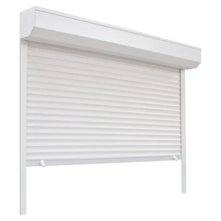 Volet roulant uPVC blanc - ouverture manuelle par sangle - - l.100 x H.115 cm-Fortia Clearance